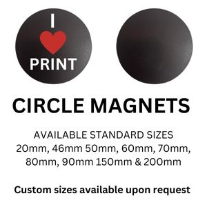 Printed Circle Magnet Range
