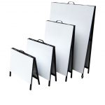 Various sized fold out metal A frame 