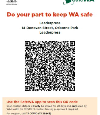 SafeWA QR code poster